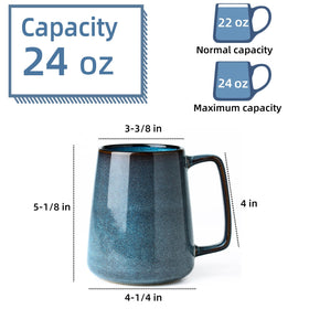Masoline mug with oversized handle, easy grip in every sip.