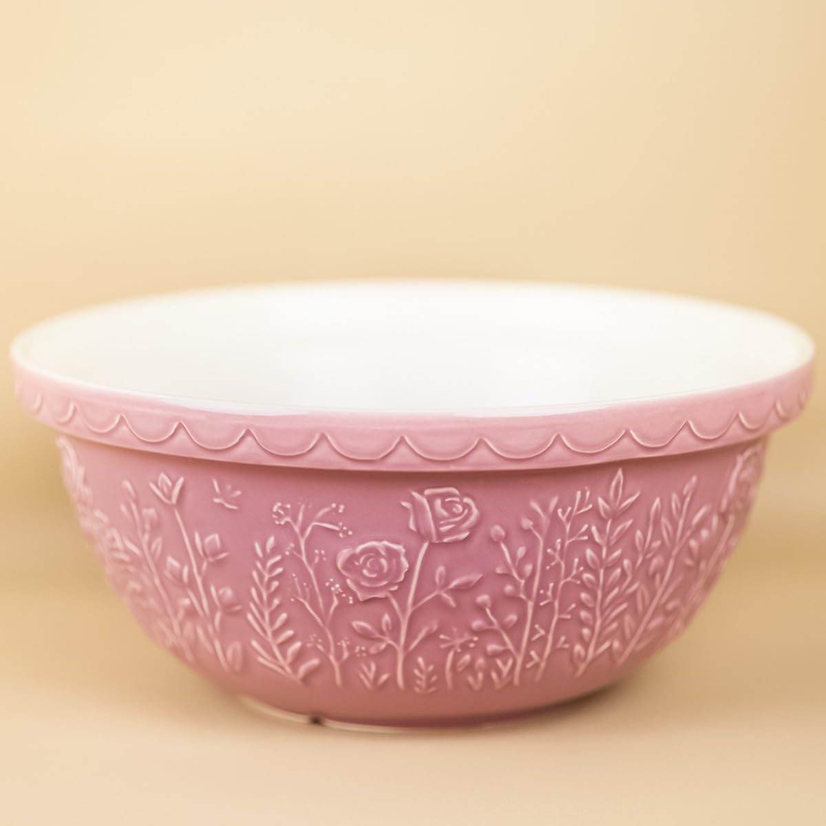 Mason Cash In The Meadow S12 embossed rose pattern adds rustic kitchen charm