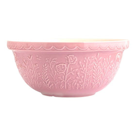 Mason Cash In The Meadow S12 rose glaze bowl enhances dough mixing with durable stoneware
