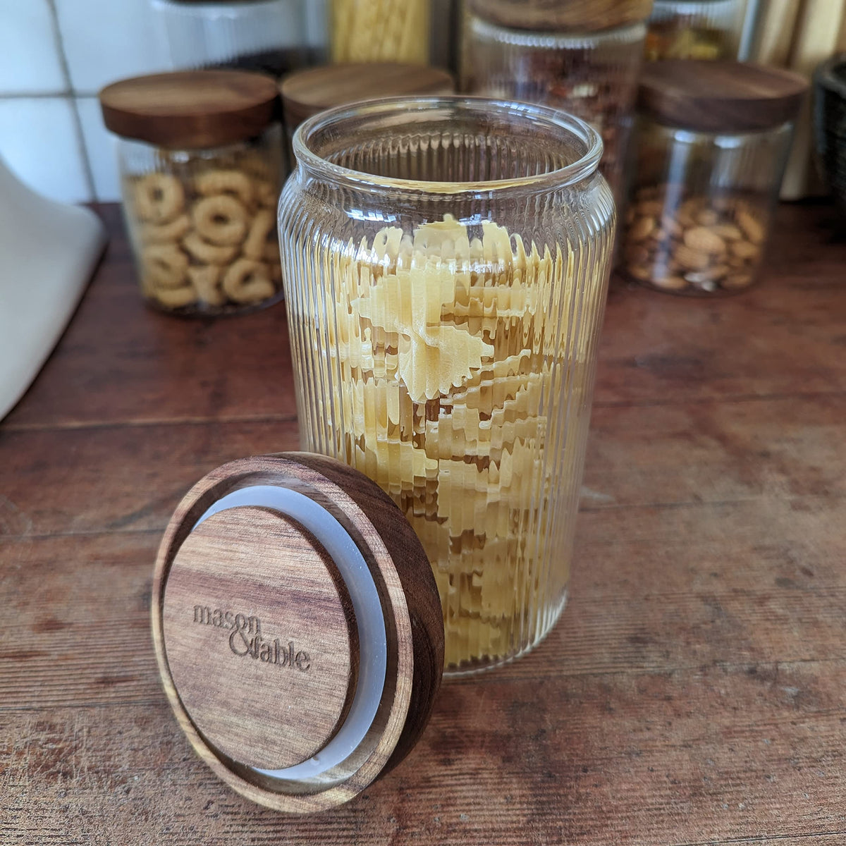 Mason & Fable glass jars are stain-resistant and non-porous.
