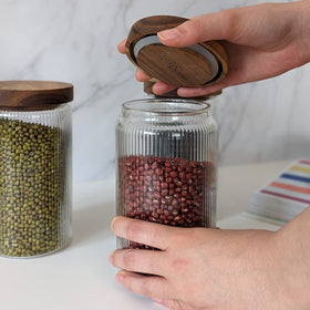 Mason & Fable dog treat jar keeps snacks visible and fresh.
