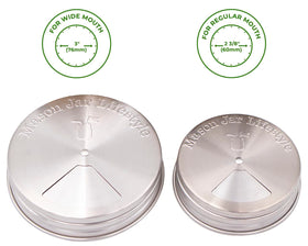 Mason Jar Lifestyle stainless steel lid close-up showing durable, rust-resistant construction.