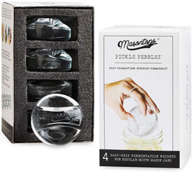 Masontops Pickle Pebble glass weight submerged vegetables for fermentation