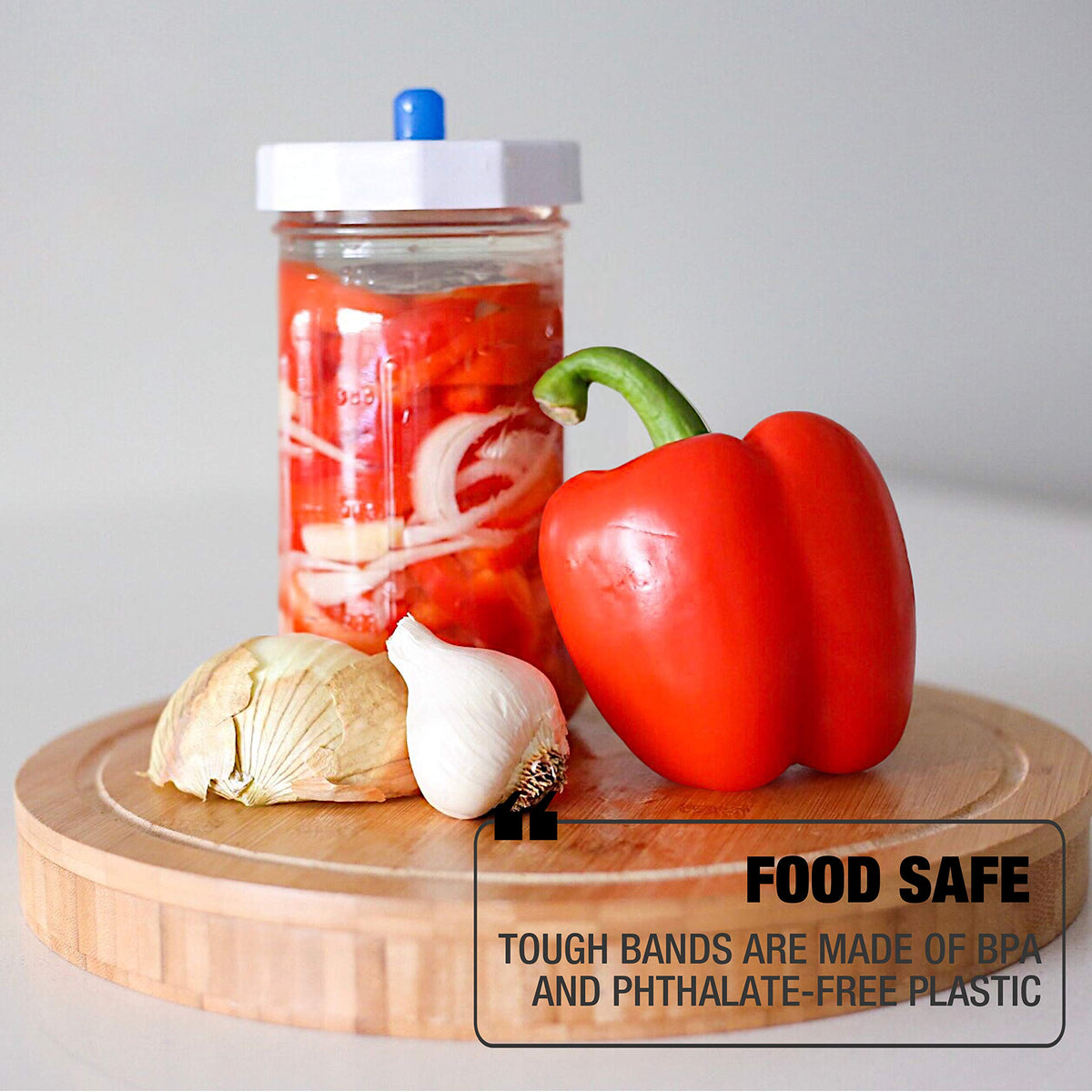 Masontops Tough Band dishwasher-safe—simple cleanup after use.