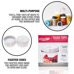 Masontops Tough Tops lid is dishwasher-safe for easy cleanup and reuse.