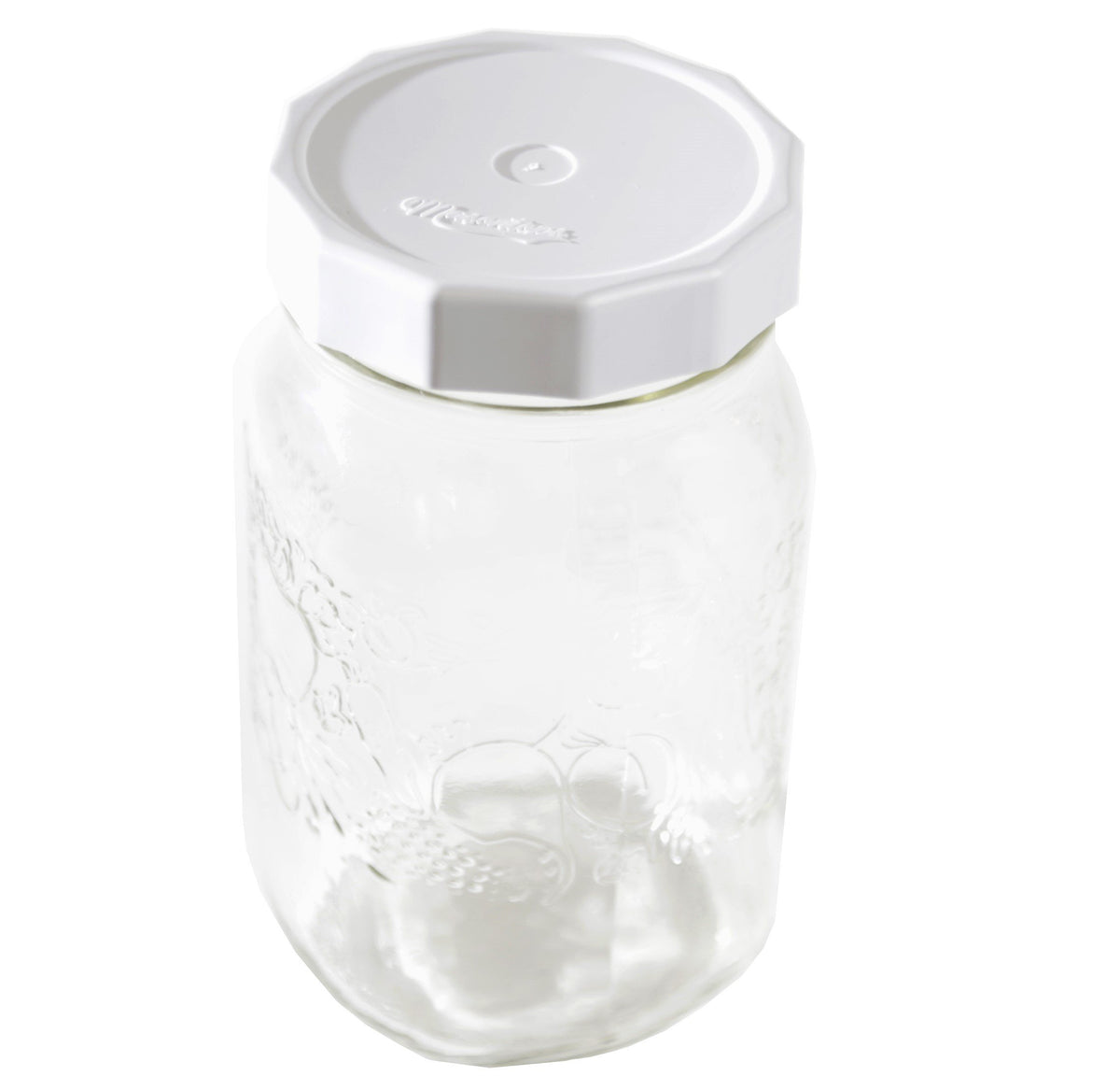 Masontops Tough Tops wide-mouth lid keeps contents airtight and ready for use.