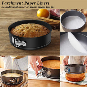 MASSUGAR 9 Inch Springform Pan with leakproof latch for secure sealing during baking.