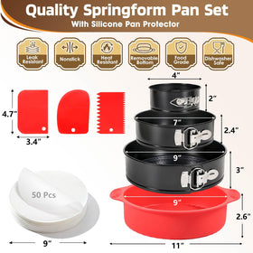MASSUGAR cake scraper set helps smooth batter and clean pans
