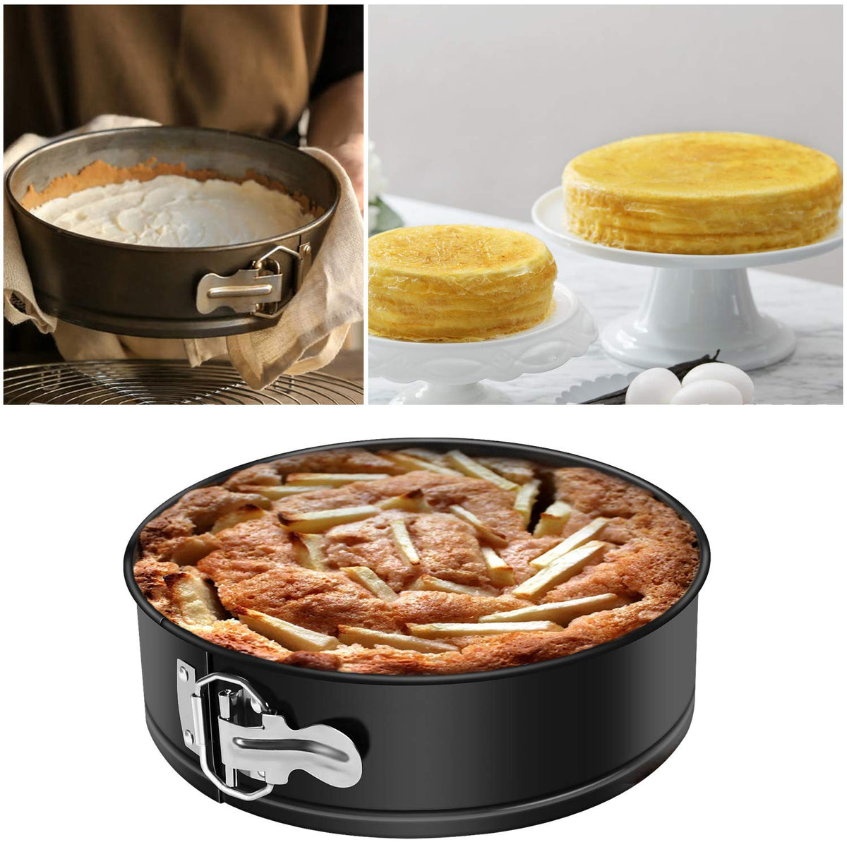 MASSUGAR 9 Inch Pan ideal for cheesecake, yogurt cake, mousse and layered desserts.