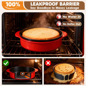 MASSUGAR silicone protector seals batter and prevents leaks during water bath