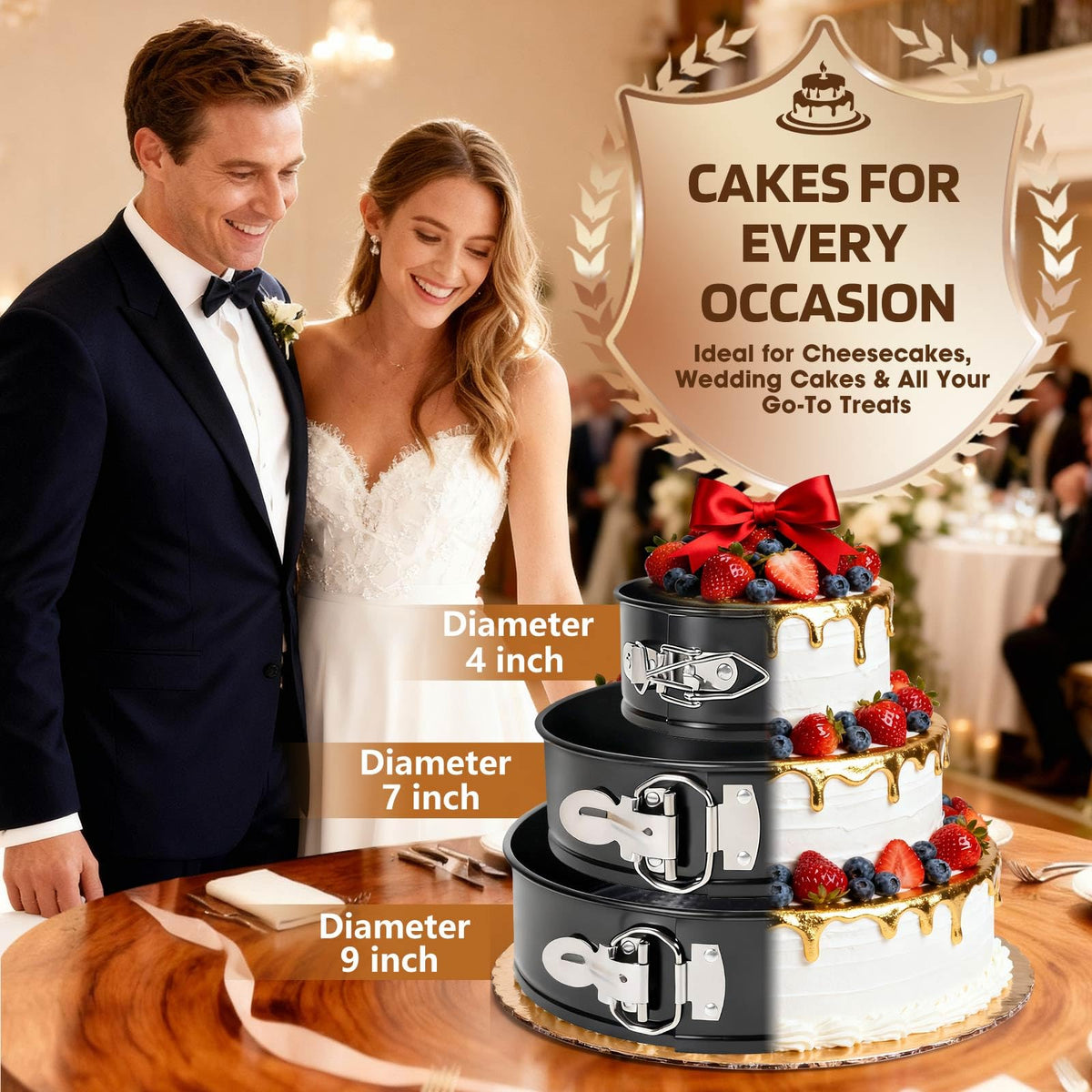 MASSUGAR 7-inch springform pan ideal for small gatherings and layered cakes
