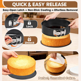 MASSUGAR 9-inch springform pan great for family-sized cheesecakes and tarts