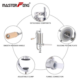 Easy-to-assemble MASTER FENG sausage stuffer