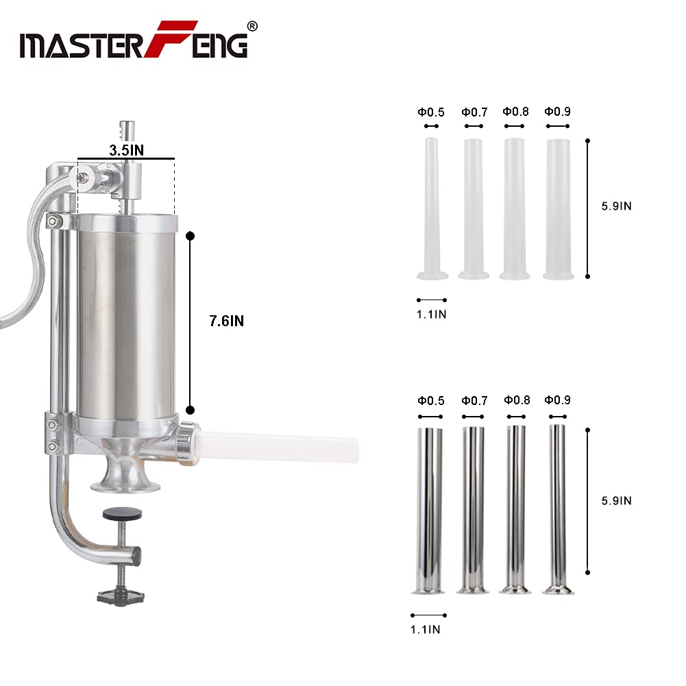 MASTER FENG vertical handle provides ergonomic grip during filling
