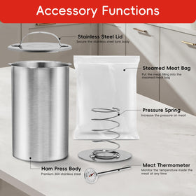 MASTER FENG stainless steel construction provides durable, rust-free performance.
