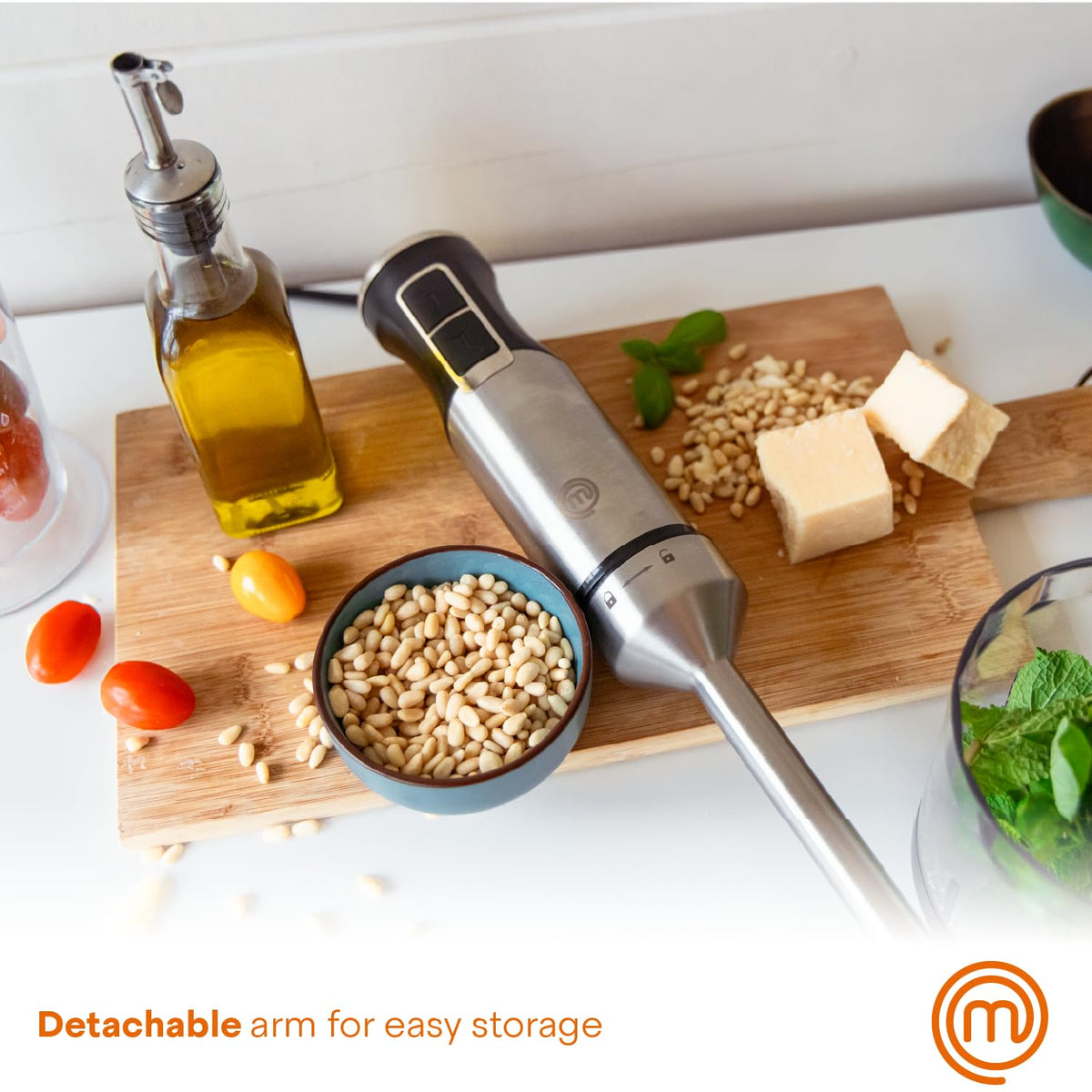 MasterChef detachable attachments simplify cleaning and storage after cooking.