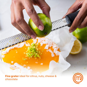 MasterChef fine grater parmesan producing delicate cheese shavings for pasta