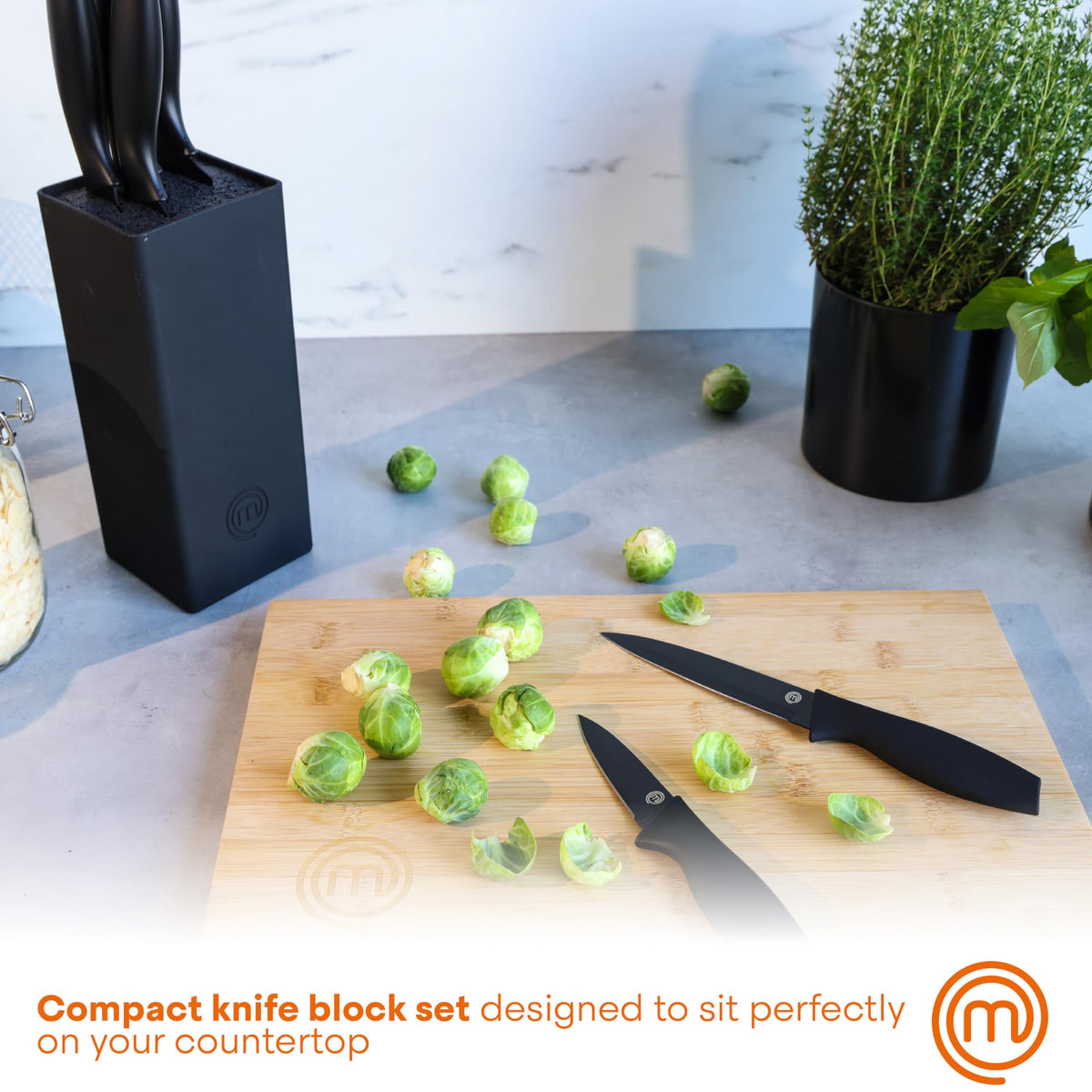 MasterChef bread knife in action delivering clean, even slices.