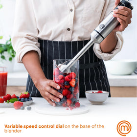MasterChef variable speed control lets you tailor texture for soups.