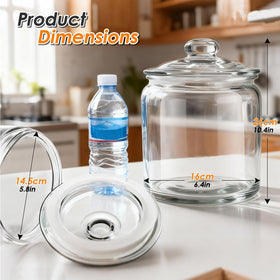 Masthome cookie-snacks storage in transparent jars for convenient access.
