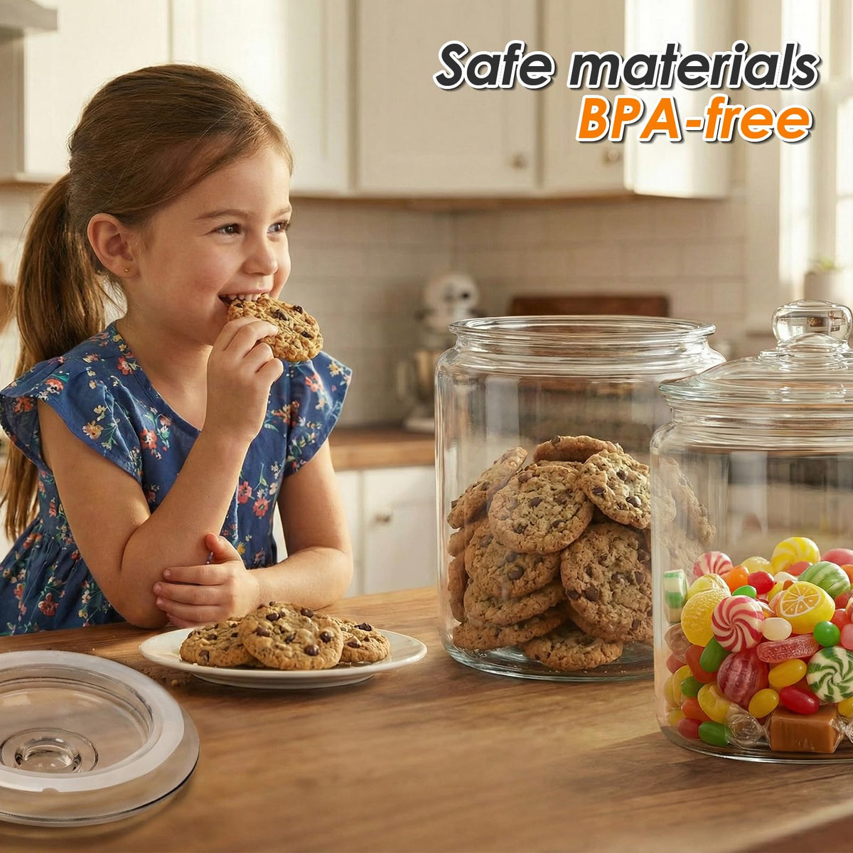 Masthome kitchen-pantry-organization on countertop keeps snacks neatly stored.