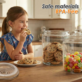 Masthome kitchen-pantry-organization on countertop keeps snacks neatly stored.