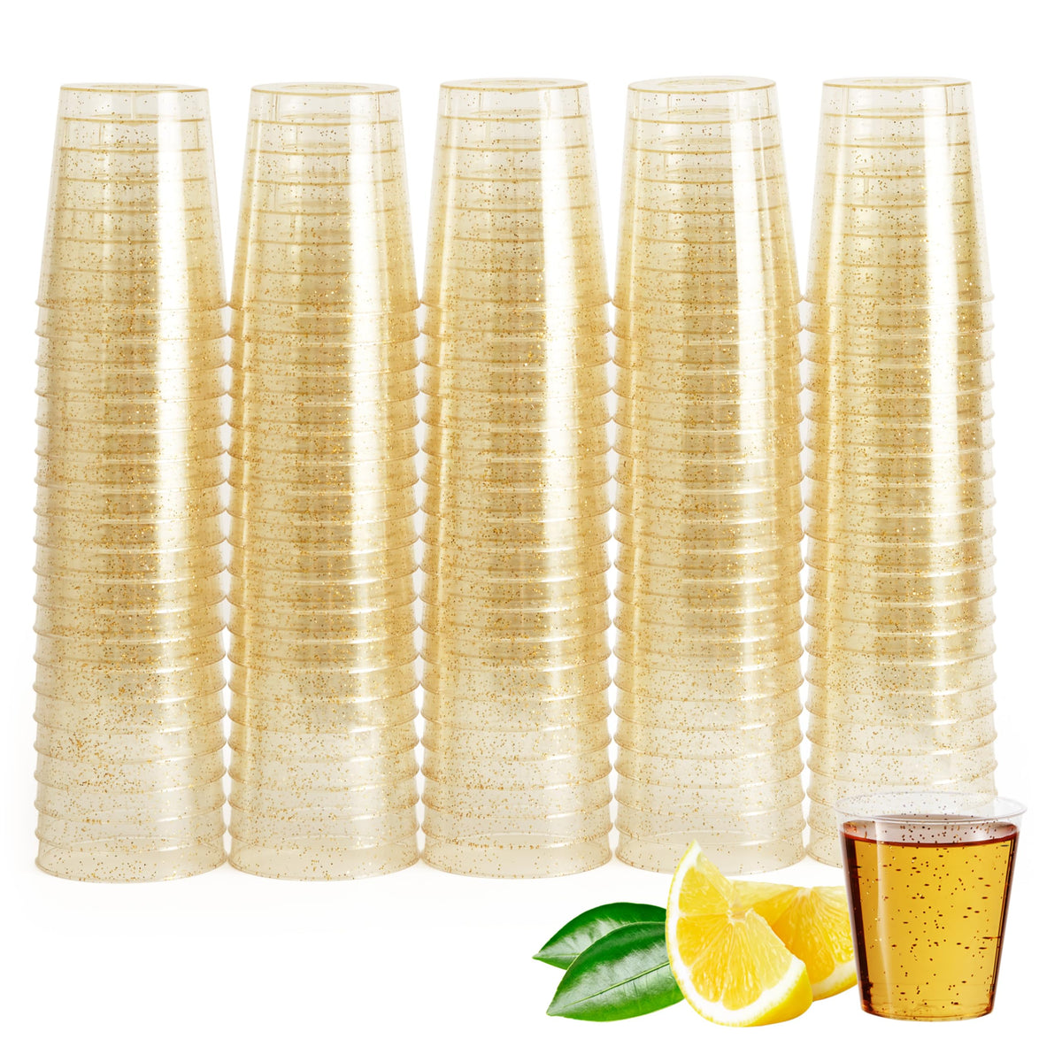 MATANA 100-pack clear shot glasses for elegant party presentation