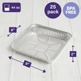 MATANA 25-pack 9x9 brownie pan for dessert trays
