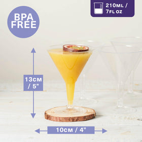 Matana 48 martini glasses with clear, sleek design for stylish events.