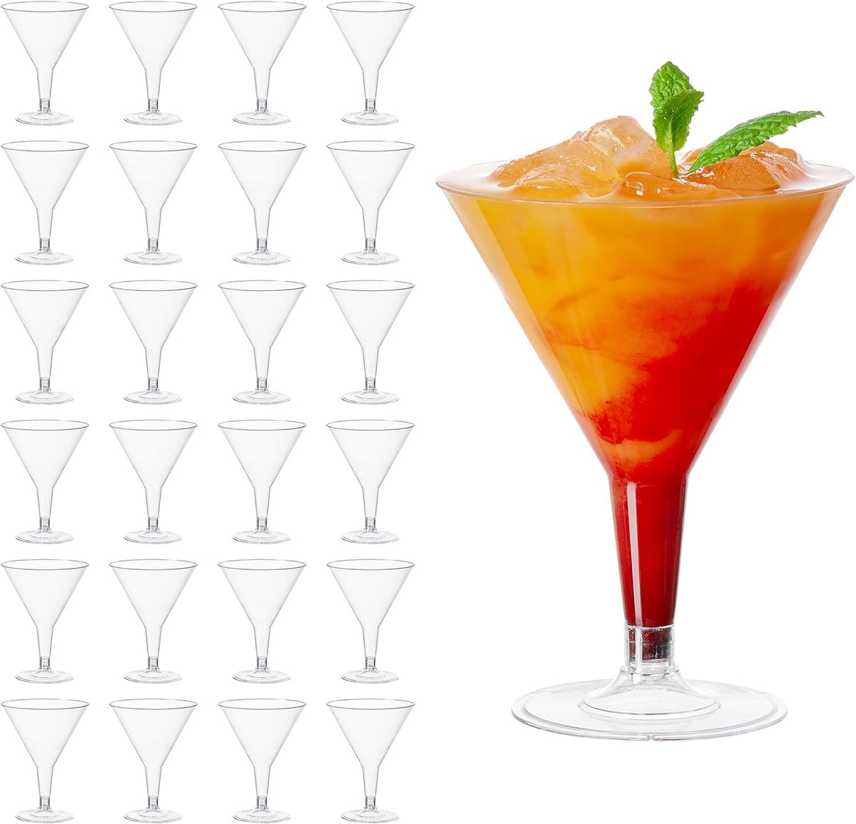Matana 48 martini glasses side view with 7oz capacity for elegant cocktails.