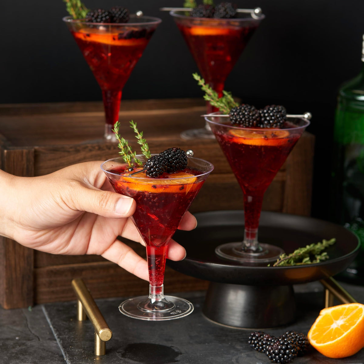 Matana 48 martini glasses on a stylish table setting for celebrations.