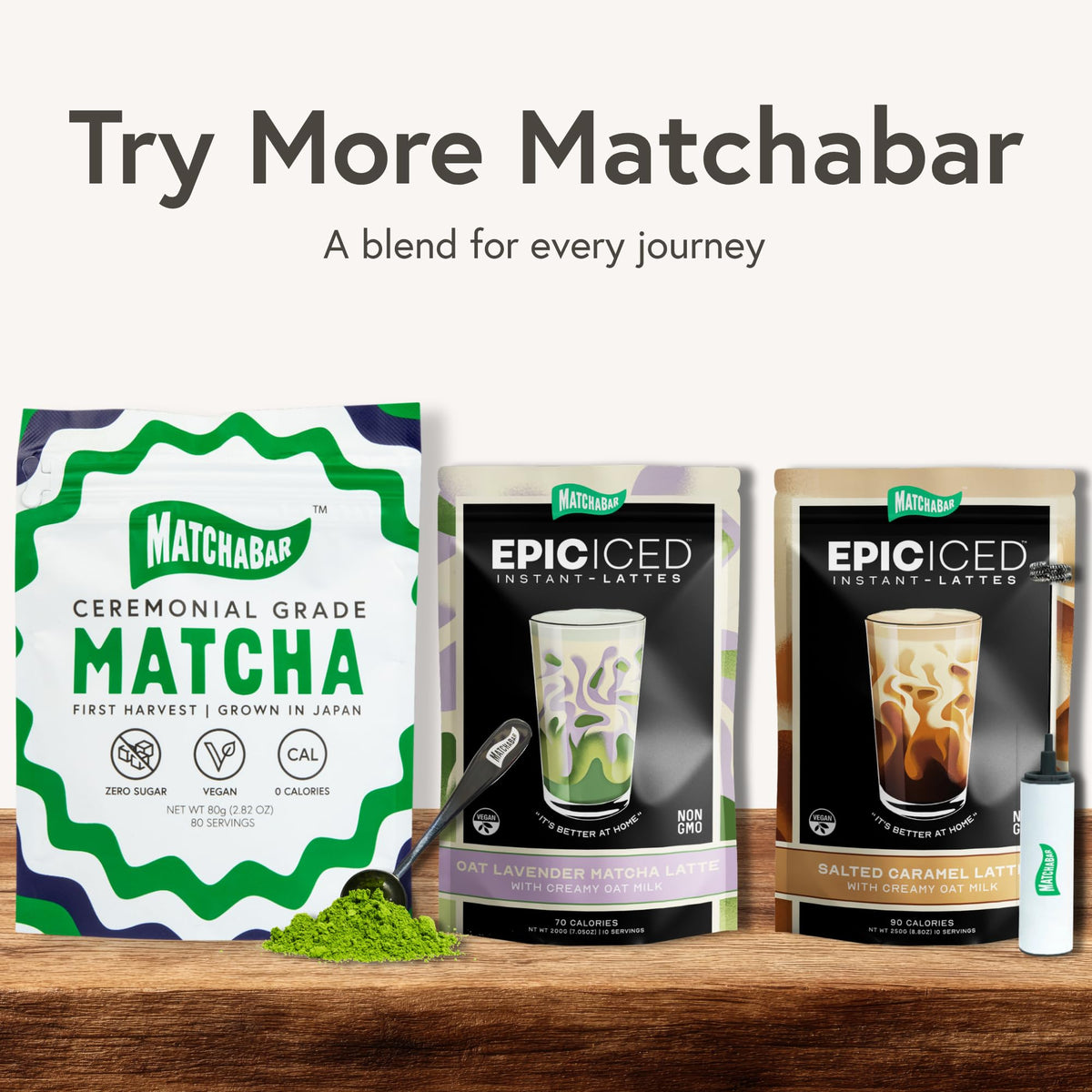 MATCHABAR easy-clean design supports quick rinsing after use.