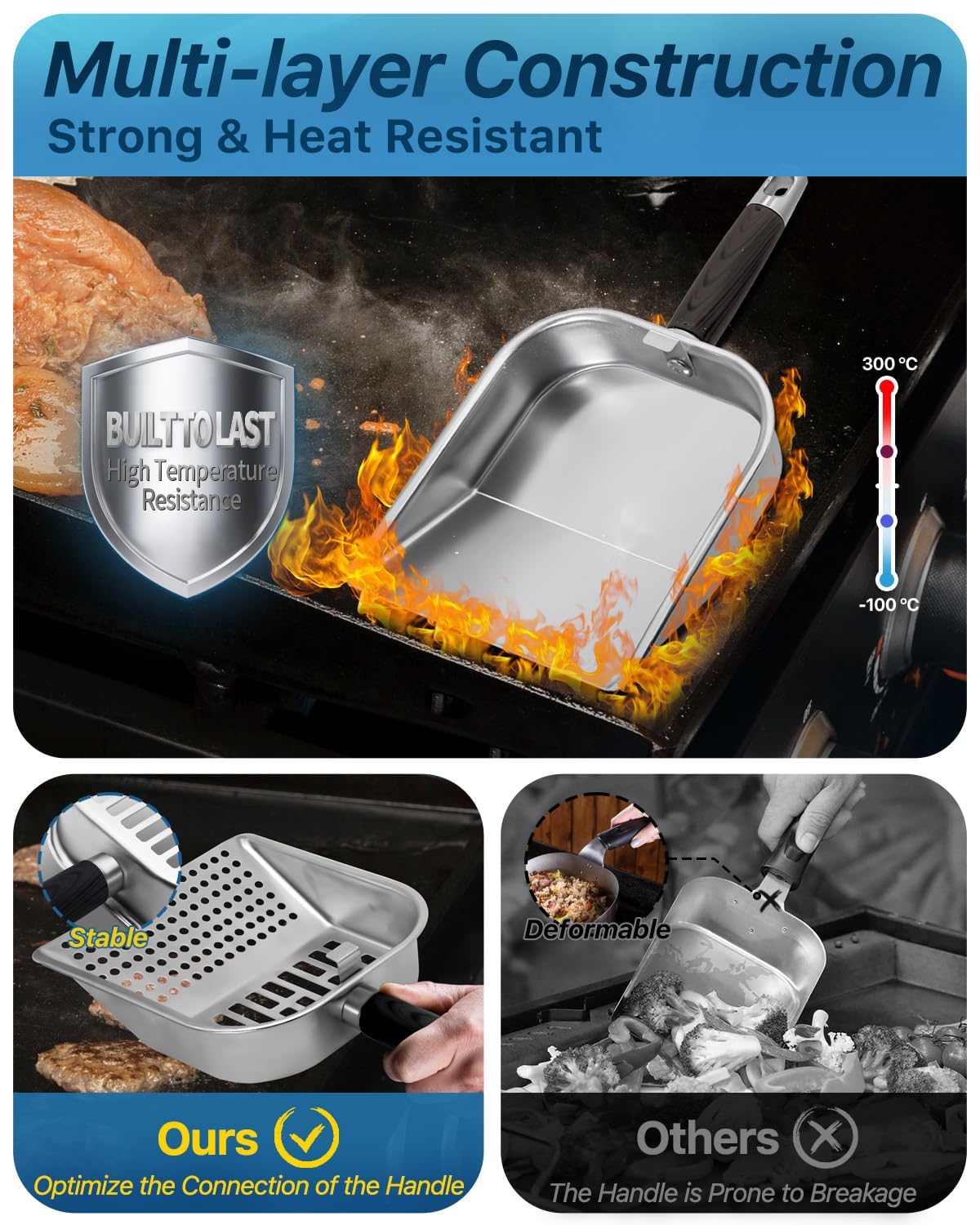 Matchwaves Griddle Scoop is dishwasher-safe for easy cleanup.