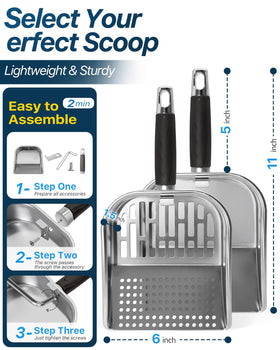 Matchwaves stainless steel griddle scoop showcases durable build for heavy use.