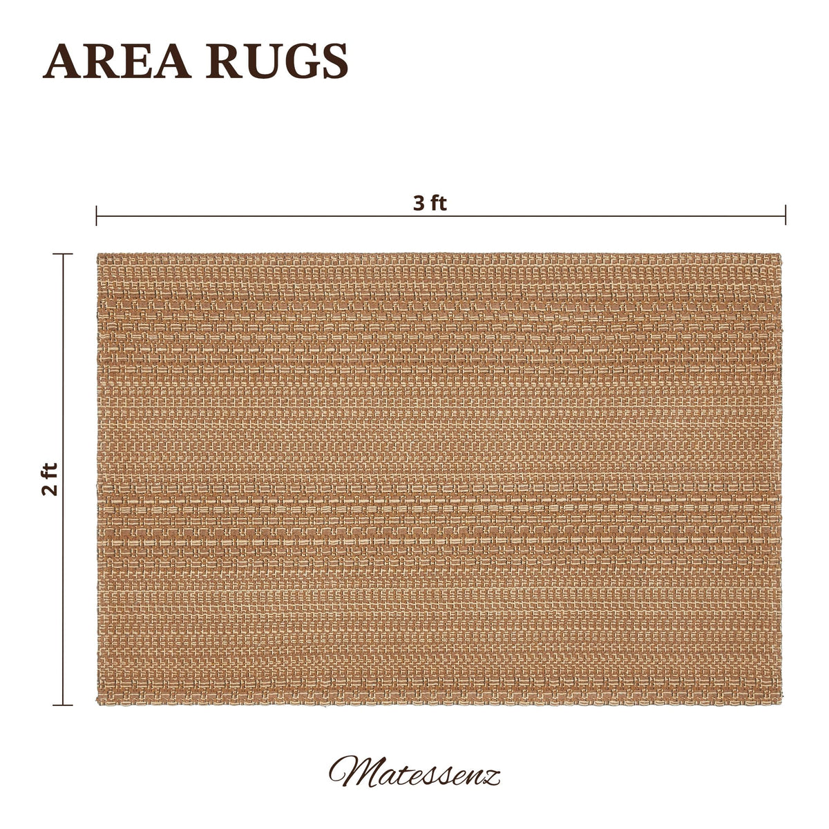 MatEssenz brown color rug complements modern decor and hides daily dirt.