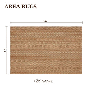 MatEssenz brown color rug complements modern decor and hides daily dirt.