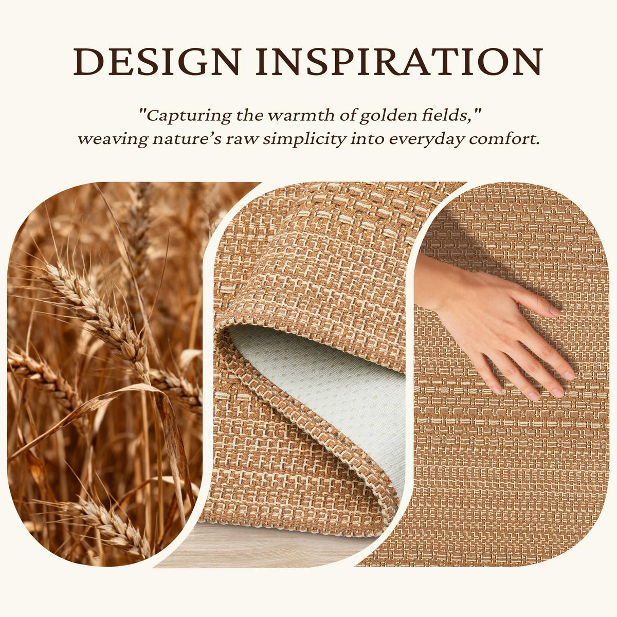 MatEssenz non-slip backing secures the rug on hard floors