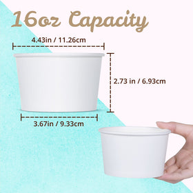 MATICAN 16oz capacity cup for generous servings with toppings.
