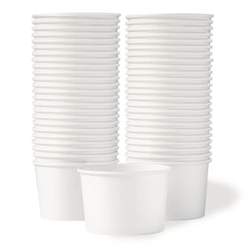 MATICAN paper ice cream cups, front view, ideal for serving sundaes and frozen treats.