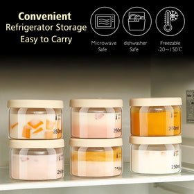 Matifaner cups stackable for compact fridge storage.