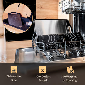 Matiks integrated garlic grater adds convenience during prep.