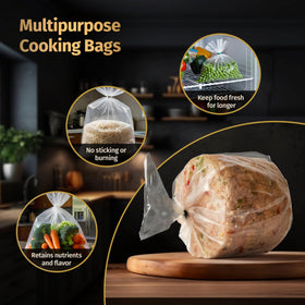 Matiks 8x14 inch bags fit ham molds for smooth, no-stick cooking