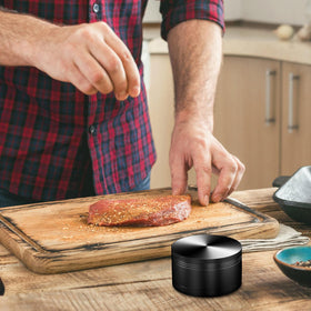 Matoolser spice grinder with easy-clean, compact design for convenient storage.
