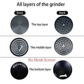 Matoolser grinder close-up on sharp teeth for consistent grinding performance.