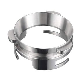 MATOW 54mm dosing funnel with trigger, top view, spill-free grinding.