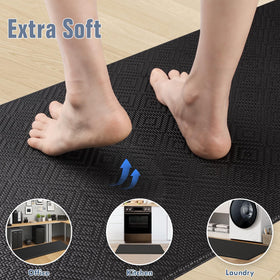 Mattitude anti-slip bottom keeps the mat securely in place on hard floors