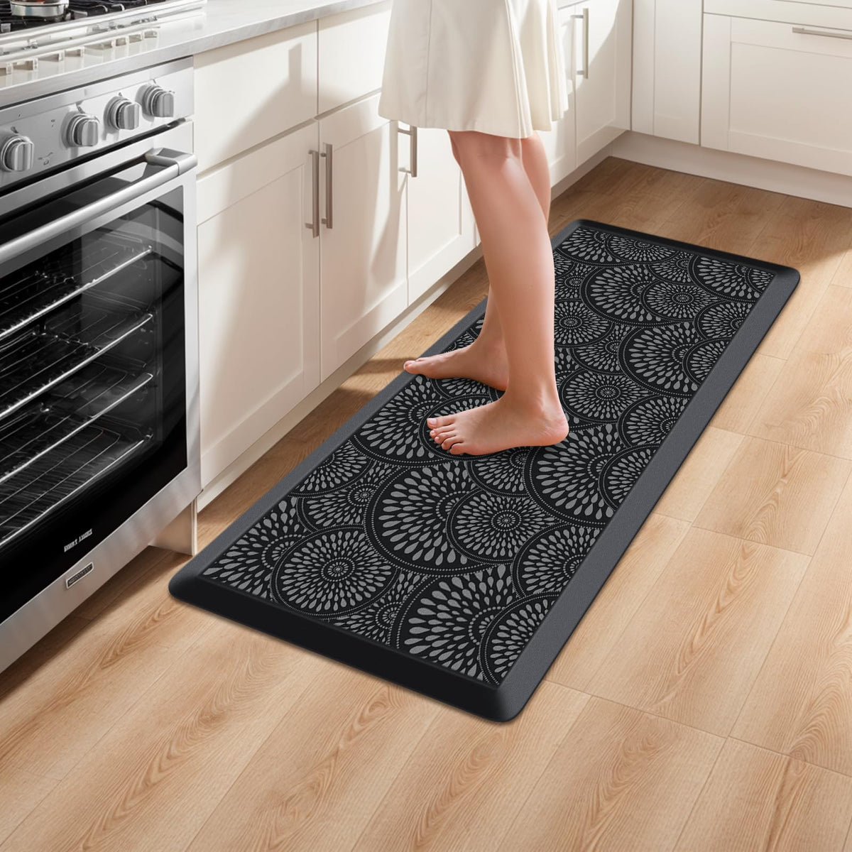 Mattitude Kitchen Mat with ergonomic foam cushions for fatigue relief during cooking