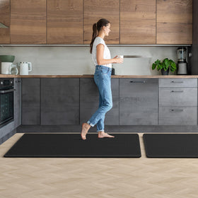 Mattitude kitchen mat positioned in front of sink for standing tasks