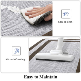Mattitude kitchen mats in chocolate color complement kitchens and hide stains