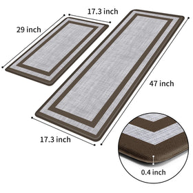 Mattitude mats with non-slip backing help prevent shifting on dry floors